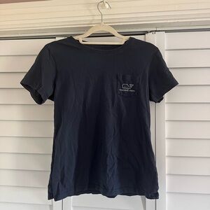 Vineyard Vines Navy Cotton Logo Tee